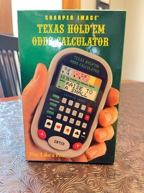 Sharper Image Handheld Texas Hold'em Odds Calculator - Gray, Black